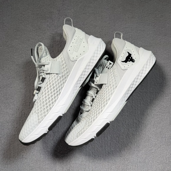 Under Armour Project Rock BSR 4 Mens White Cross Training Shoes Size 13 New
